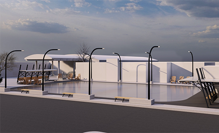 Rendering of Courtice Outdoor Refrigerated Skating Rink