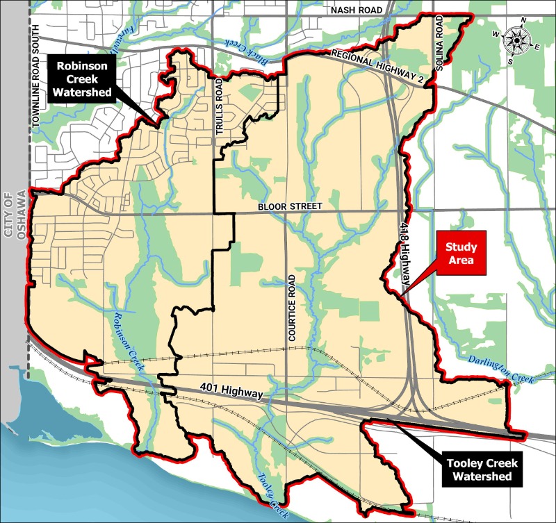 Map of Robinson Tooley Watershed