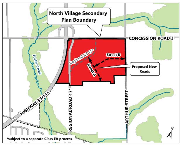 North Village Secondary Plan Area Map