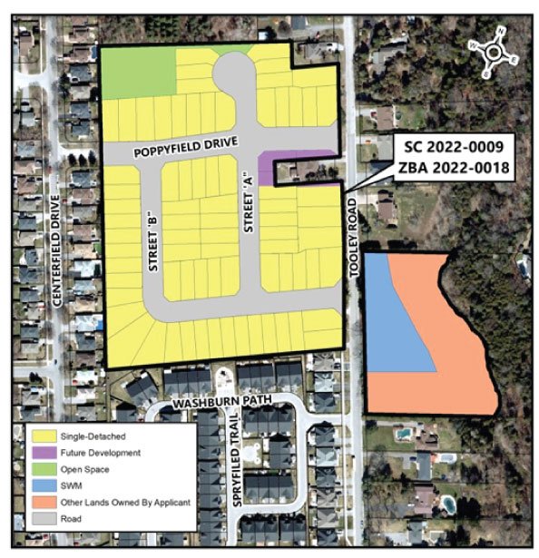 Map of proposed development on Tooley Road