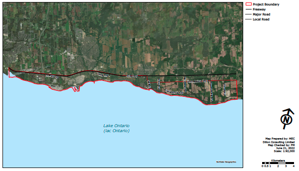 Waterfront Strategy Project Location Map