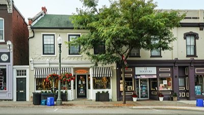 Storefronts in downtown Bowmanville