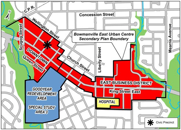 Bowmanville East Urban Centre Secondary Plan Boundary Map