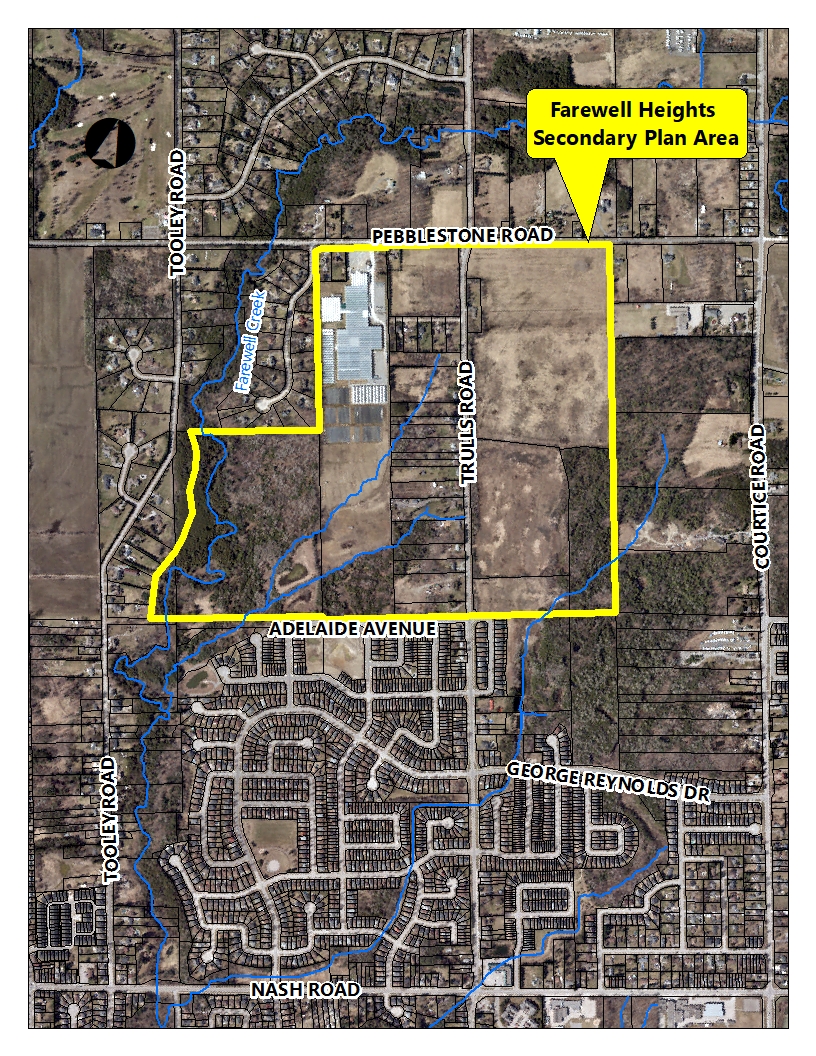 Map of Farewell Heights aerial