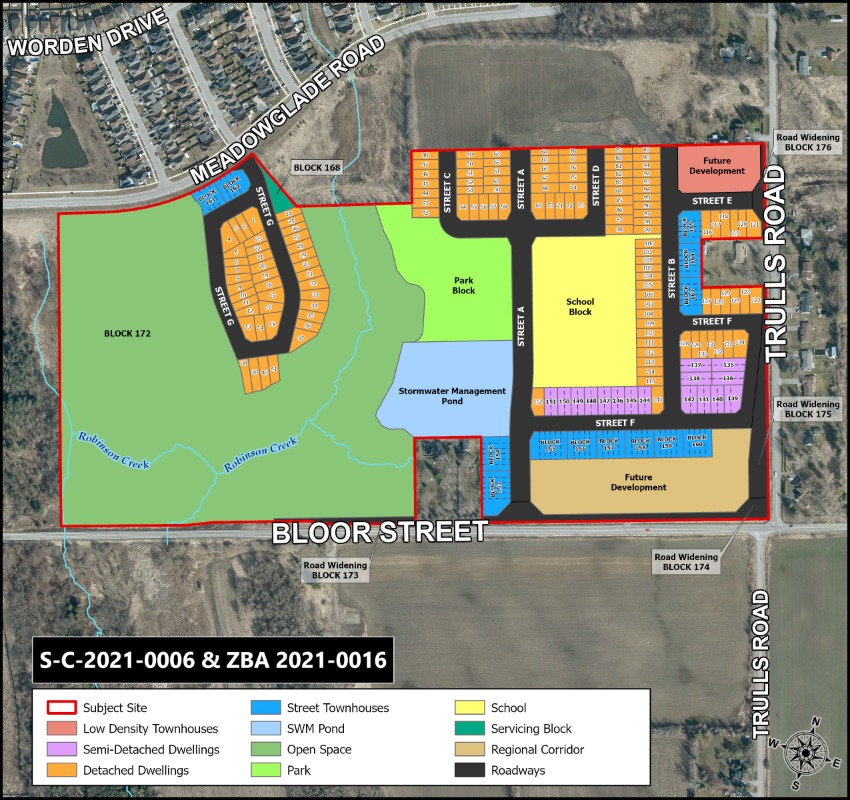 Map showing location of proposed development