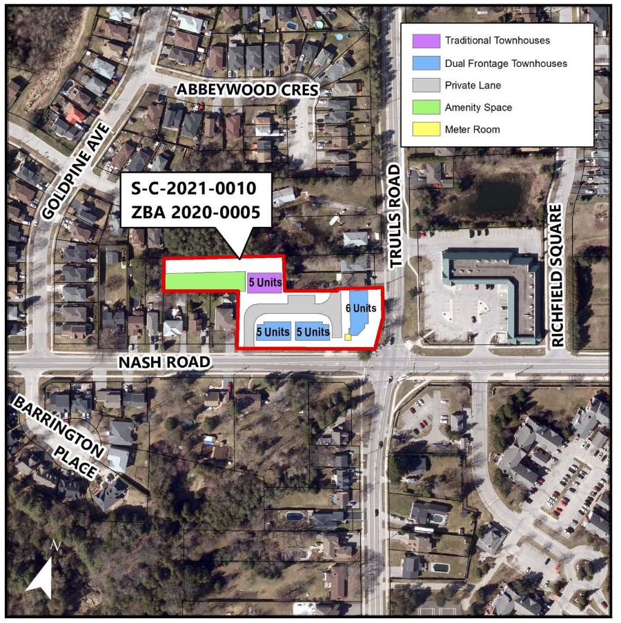 Map showing location of proposed development