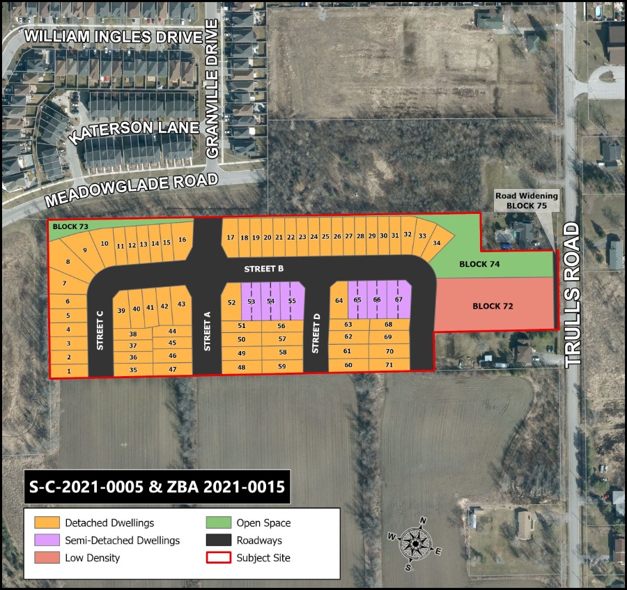 Map showing location of proposed development