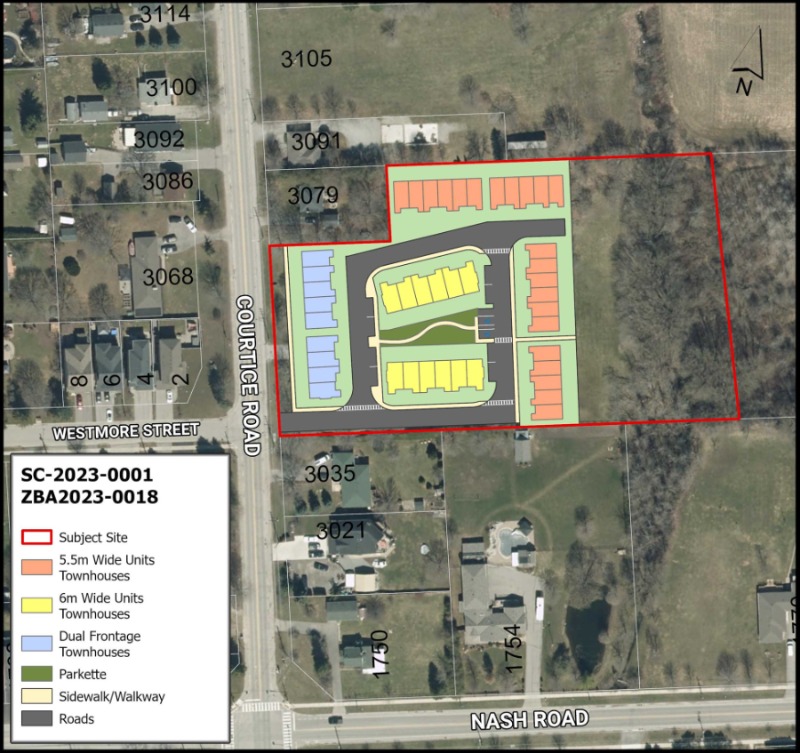 Map showing location of proposed development