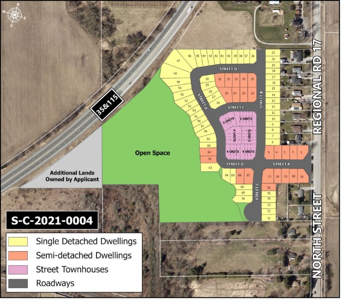 Map showing location of proposed development