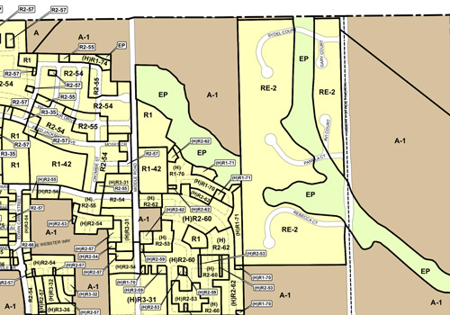 Example of a schedule in the Zoning By-Law