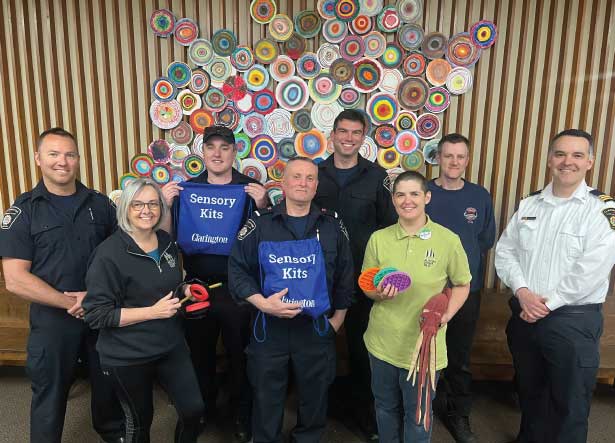 Clarington firefighters participated in special training to better understand autism and discuss response strategies with Judy Hanson and Hannah Warner from Autism Home Base.