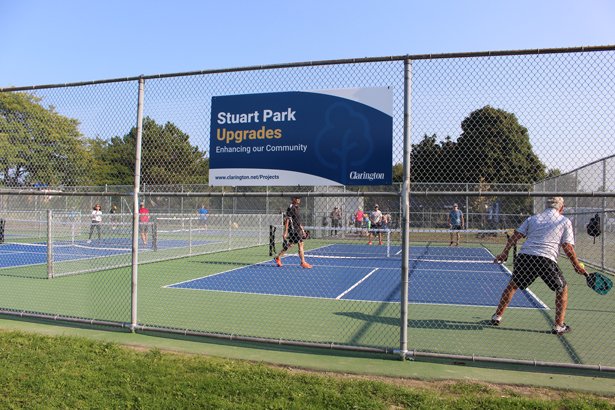 New pickleball courts at Stuart Park in Courtice.