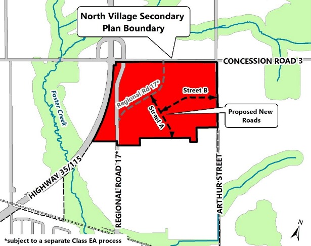 North Village Secondary Plan Map