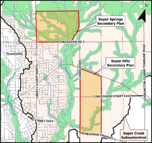 Soper Hills and Soper Creek Secondary Plan Map