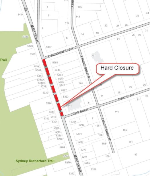 Map of Orono Antique Festival road closure