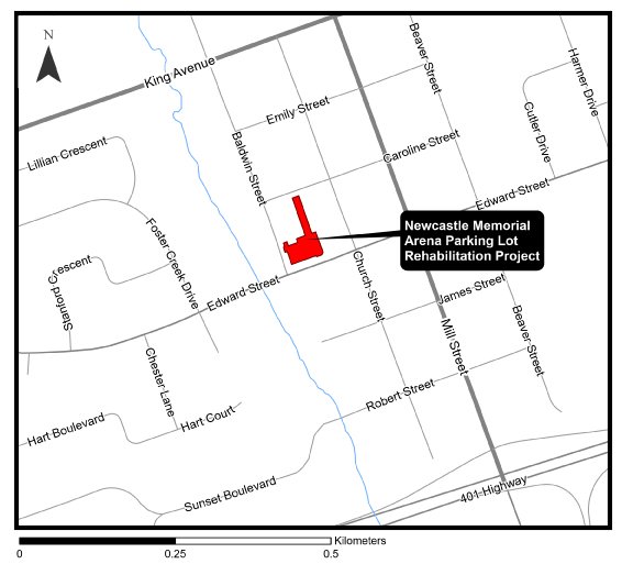 Map of Newcastle Arena Closure