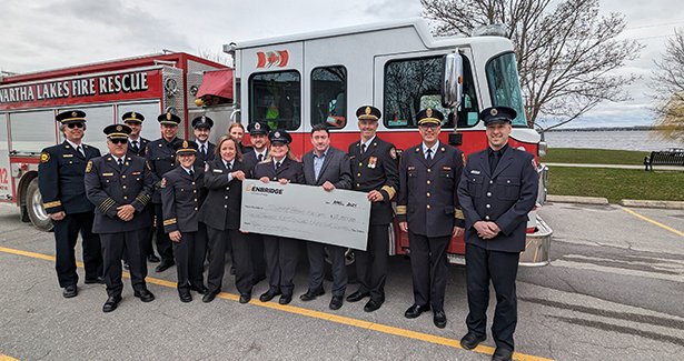Durham Regiona and Kawartha Lake Fire Deparments receive funding from Enbridge Gas