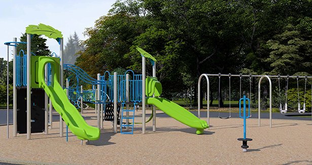 Concept drawing Argent Park playground equipment.
