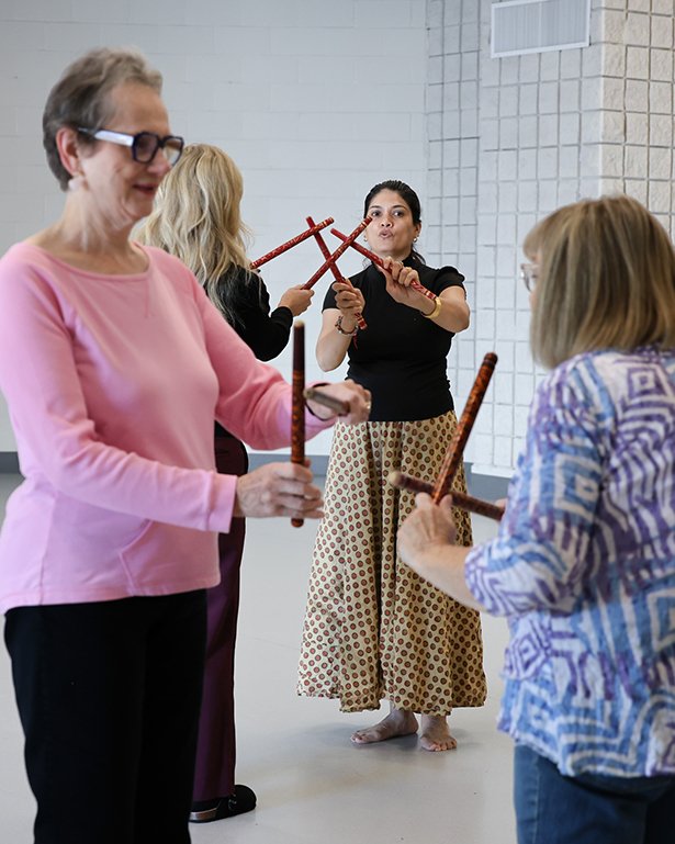 Residents came together to experience Dandiya Raas, a joyful folk dance from Gujarat, performed with colourful sticks and vibrant music.