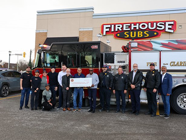 The $21,865 grant enabled the addition of a new gear extractor unit at Fire Station 1 in Bowmanville. 