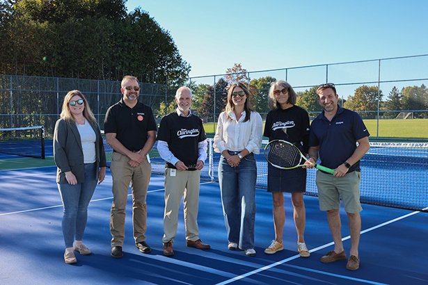 Sarah Raso, Clarington Communications Officer; Rob Maciver, Deputy CAO, Solicitor; Mayor Adrian Foster; Ani Bekmezian, Senior Advisor, Community Relations at Hydro One; Margaret Zwart, Ward 4 Councillor; and Sami Elhajjeh, Ward 1 Councillor.