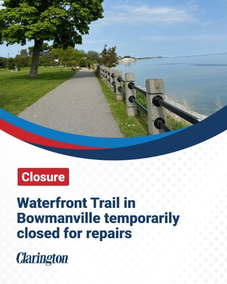 Closure: Waterfront Trail in Bowmanville temporarily closed for repairs