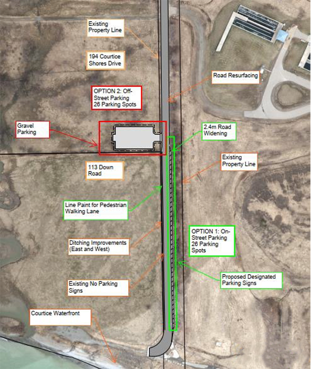 Map of Courtice Shores Drive improvements