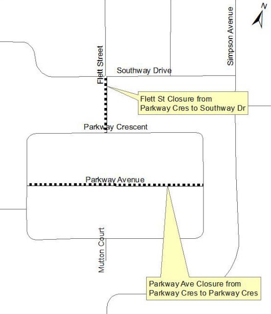 Flett Street closure map