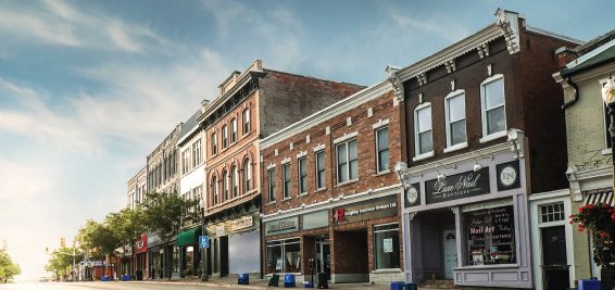 Shops in downtown Bowmanville.