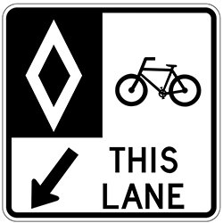 Bike lane signage