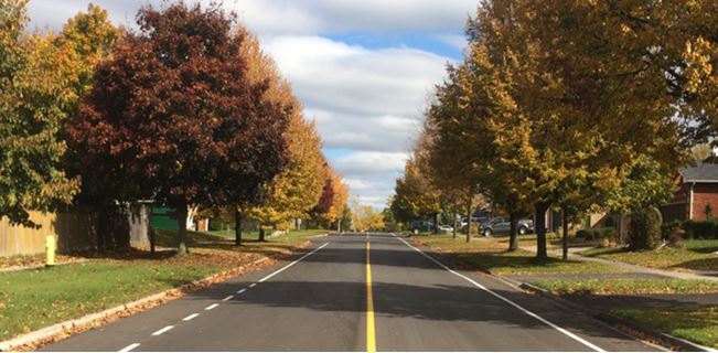 Urban shoulders - shared use pavement markings