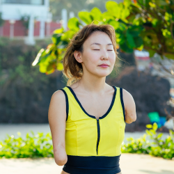 Adult doing yoga