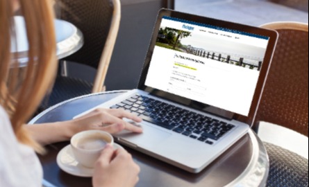 Laptop with a the facility booking form on the screen.