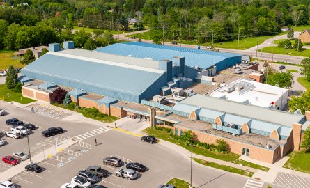 Aerial view of Garnet B. Rickard Recreation Complex