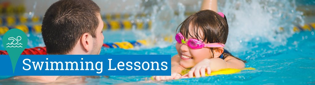 Child learning to swim