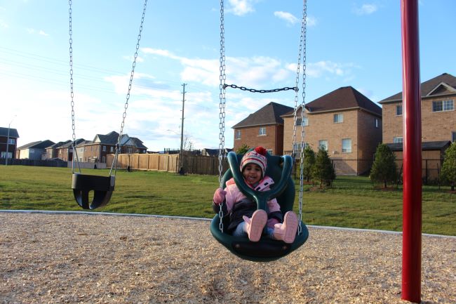 Girl on swing