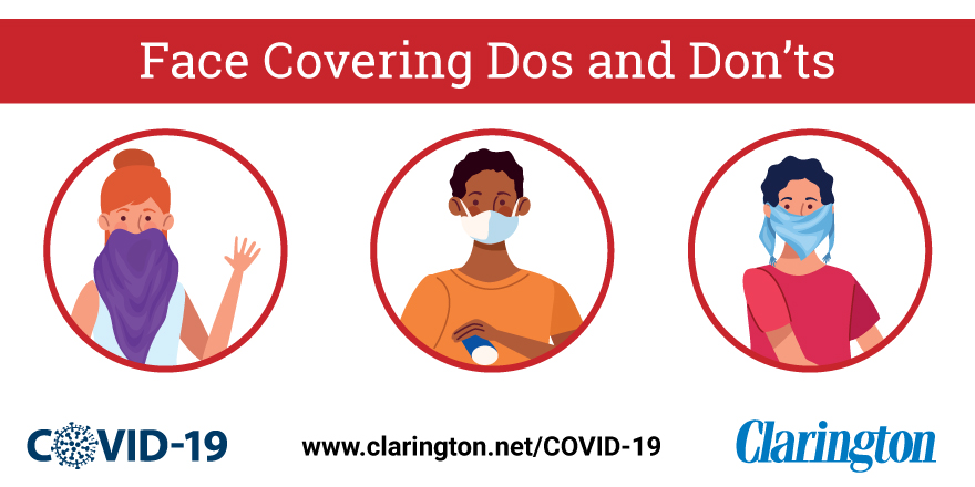 Face covering dos and don'ts Face covering dos and don'ts