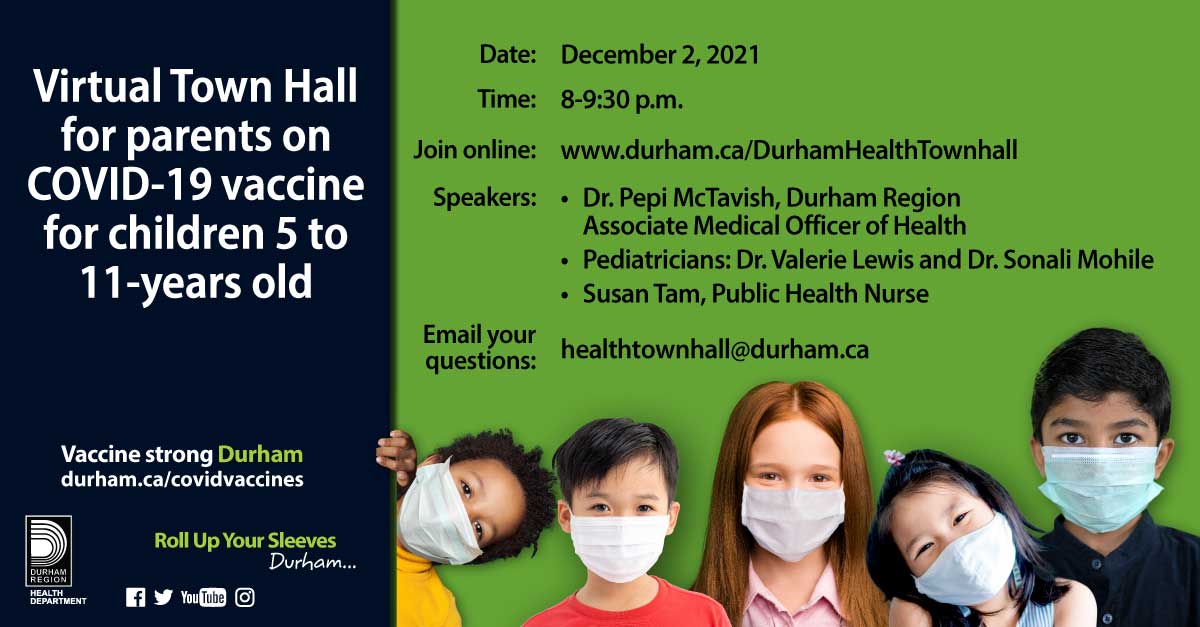 Virtual Town Hall for parents on COVID-19 vaccine for children five to 11