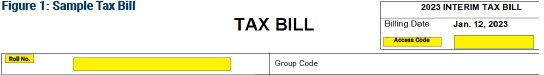 Sample Tax Bill