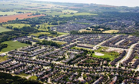 Aerial photo of urban and rural Clarington.