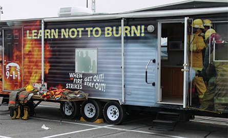 The Clarington fire safety house