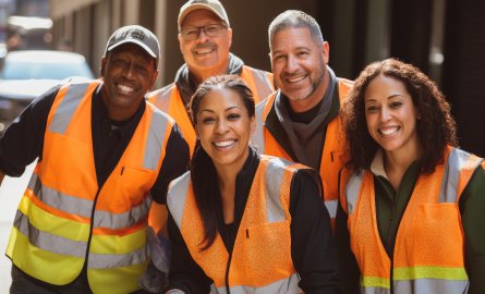 Group of public service workers.