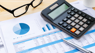 Calculator and financial reports