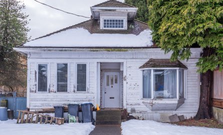 An old house in disrepair.