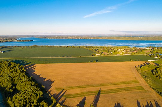 Aerial shot of Clarington