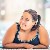 Preteen in the pool
