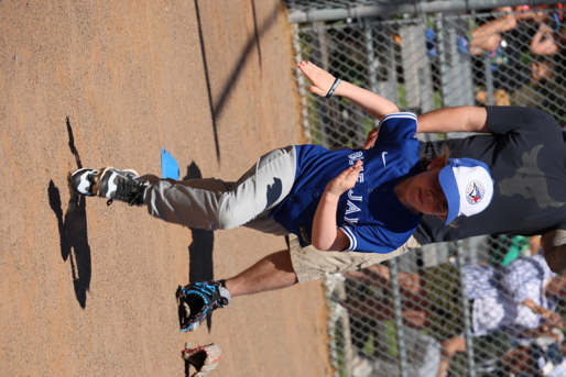 Running the bases during the Hit, Pitch and Run challenge.