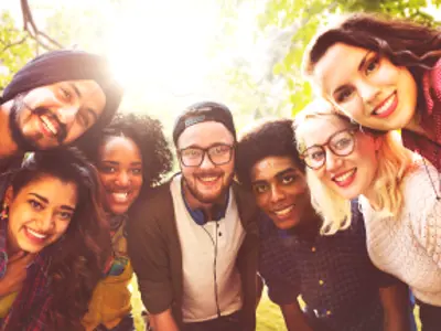 Group of diverse friends.