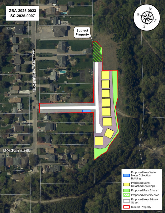 Map showing development area.