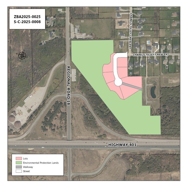 Map of proposed development area.